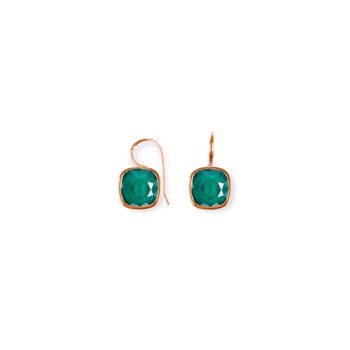 Rosafor Silberohrring mit Quarzglas facettiert colour59, von Heinzendorff