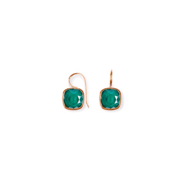 Rosafor Silberohrring mit Quarzglas facettiert colour59, von Heinzendorff