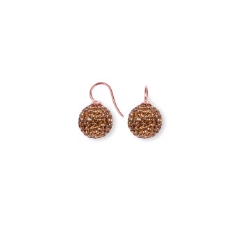 Rosafor Silber-Ohrring Pavé-Kugel mit Zirkonia Farbe85, von Heinzendorff