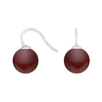 Rhod. sølvøreh. m/bøhmisk kvartsglas kugle 12mm, von Heinzendorff