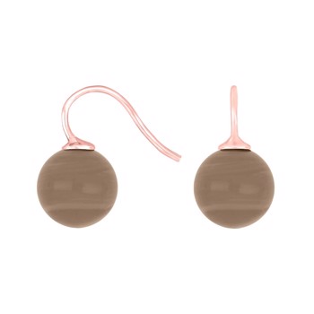 Heinzendorffs Böhmisches Quarzglas Kugel 12 mm - rosévergoldetes Silber