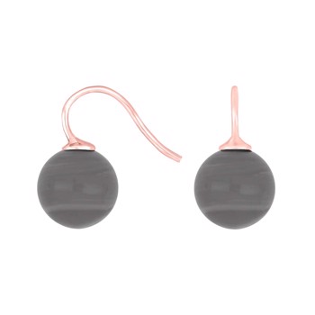 Heinzendorffs böhmische Quarzglaskugel 12 mm - rosévergoldetes Silber