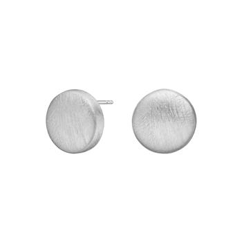 Rhod. sølv mat system-ørestikker Ann 14x14mm, von Heinzendorff