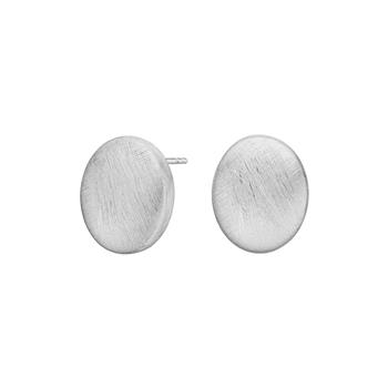 Rhod. sølv mat system-ørestikker Anja 13x16mm, von Heinzendorff