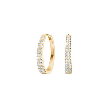 Forgyldt sølv creoler small RUNANOR, von Joanli Nor