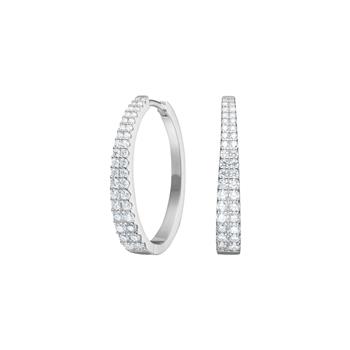 Rhd. sølv creoler large RUNANOR, von Joanli Nor