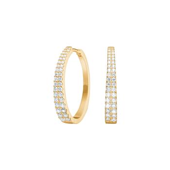 Forgyldt sølv creoler large RUNANOR, von Joanli Nor