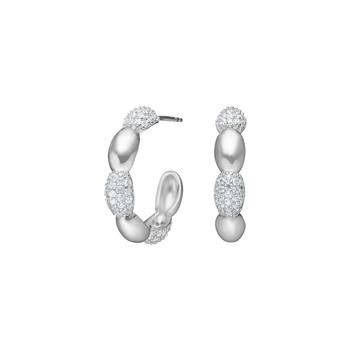 Rhd. sølv creoler REBECCANOR, von Joanli Nor