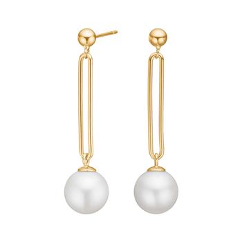 Forgyldt sølv ørehængere PEARLY52, von Nordahl