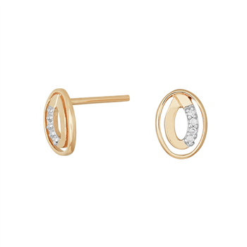 14kt. Guld ørestikker m. dia. 0.04ct W/SI, von Siersbøl