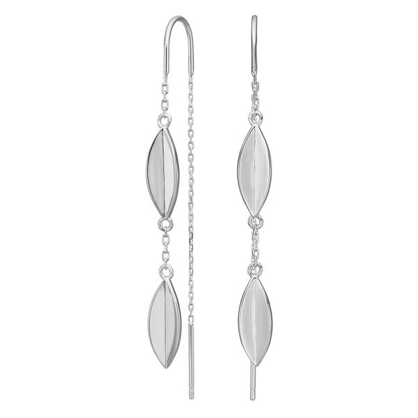 Rhd. sølv ørehængere LEAVES52, von Nordahl