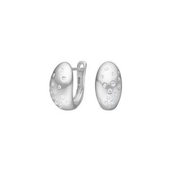 Rhd. sølv creoler RHEANOR, von Joanli Nor