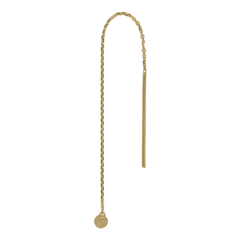 8kt. guldørekæde m/3mm plade 1 stk., von Siersbøl