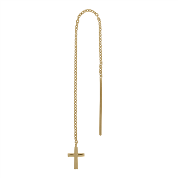 8kt. guldørekæde m/kors 1 stk., von Siersbøl