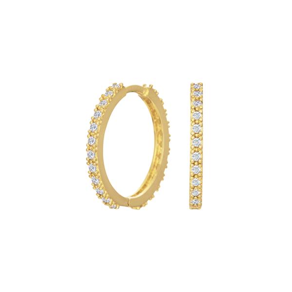 14 kt. guldcreoler m/cz 18mm, von Siersbøl