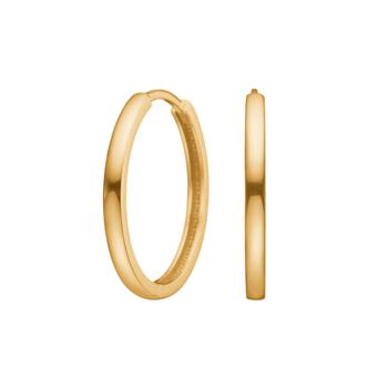 14kt. guldcreoler 2x20mm, von Siersbøl