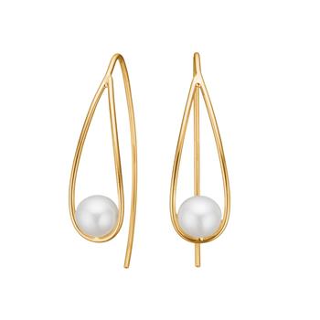 8kt. guldørehængere m. fvkp, von Siersbøl