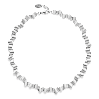 925/- collier mat/børstet, 45cm +3cm, von Bastian Inverun