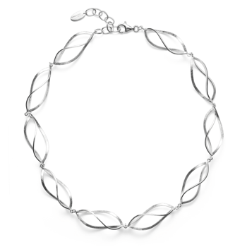 925/- collier børstet/blank, 50cm + 5cm, von Bastian Inverun