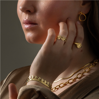 Sunhine signet Ring i forgyldt stål SNEAK PEAK - 50, von Blicher Fuglsang