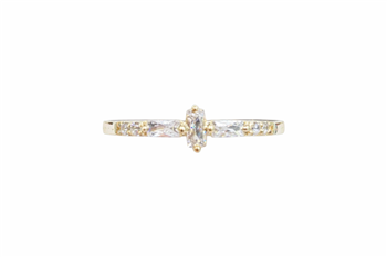 Ring 8 karat baguette zirkonia, von L&G