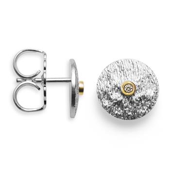 925/- ørehænger delvis fg rho satin br 0,02ct W-SI, von Bastian Inverun