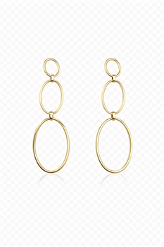ørehænger 8 karat ringe oval, von L&G