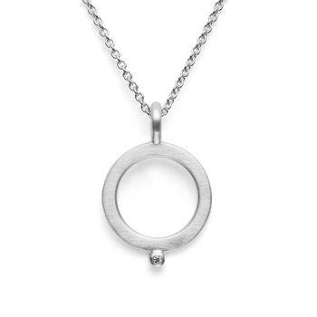 925/- Vedhænger mat, brillant 0,01ct W-SI, von Bastian Inverun