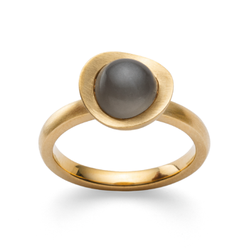 925/- Ring, mat fg, grå månesten 2,30ct, von Bastian Inverun