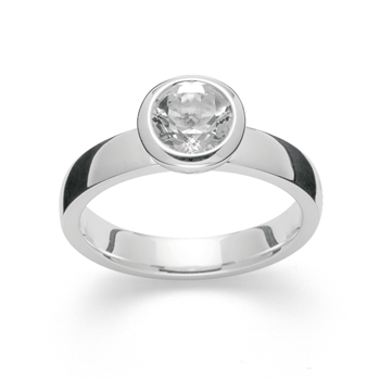 925/- Ringblank, hvid topas 1,49ct, von Bastian Inverun