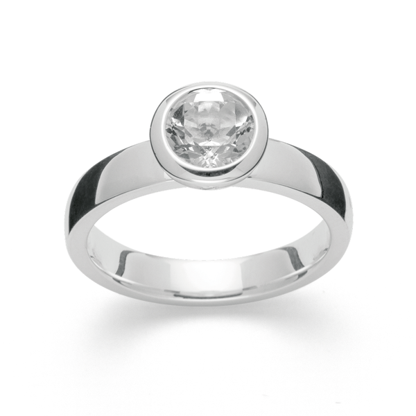 925/- Ringblank, hvid topas 1,49ct, von Bastian Inverun