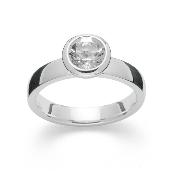 925/- Ringblank, hvid topas 1,49ct, von Bastian Inverun