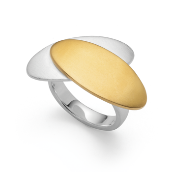 925/- Ring, delvis fg, mat rho., von Bastian Inverun