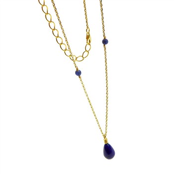 Halskæde med Lapis 42+8cm, von San - Links of Joy