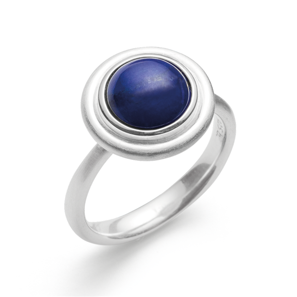 925,- ring, rho. mat/blank, lapis 2,73ct, von Bastian Inverun