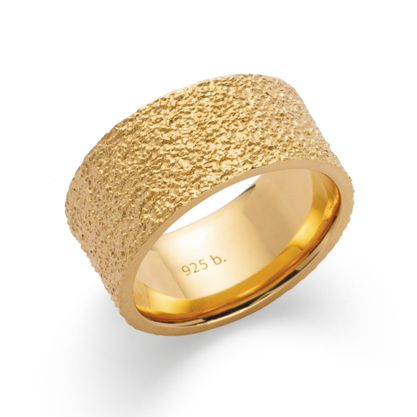 925/- Ring, fg, specielt struktureret, von Bastian Inverun