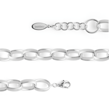 925/- armbånd mat, 17cm + 3cm, von Bastian Inverun