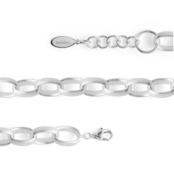 925/- armbånd, mat rho., 17cm + 3cm, von Bastian Inverun