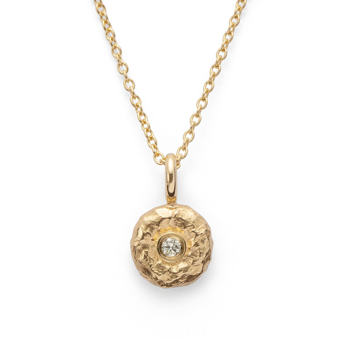 750/- Anhänger speziell strukturiert, 0,03ct W-SI, von Bastian Inverun