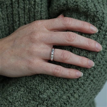 14KT HV.D.RING BRILL.1X0,07CT WPI, von Aagaard