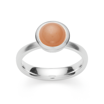 925/- Ring mat/blank, månesten blush 1,85ct, von Bastian Inverun