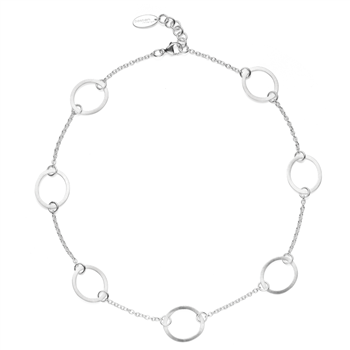 925/- collier mat/blank, 46cm + 3cm, von Bastian Inverun