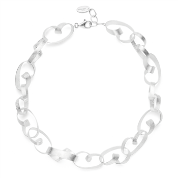 925/- collier børstet, 46cm + 3cm, von Bastian Inverun