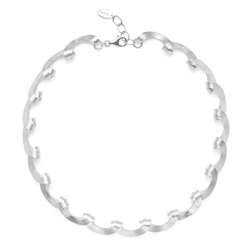 925/- collier børstet, 45cm + 3cm, von Bastian Inverun