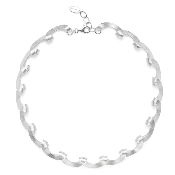 925/- collier børstet, 45cm + 3cm, von Bastian Inverun