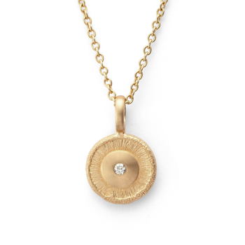 750/- Anhänger matt/strukturiert, 0,02ct, von Bastian Inverun