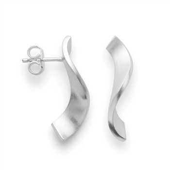 925/- øreringe, rhd, mat, von Bastian Inverun