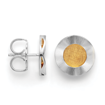 925/- øreringe, rhd, fg., mat, von Bastian Inverun