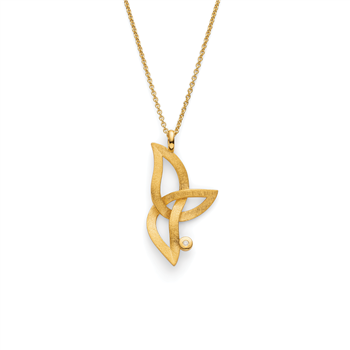 925/- vedhæng, fg., mat, dia. 0,02ct W-SI, von Bastian Inverun