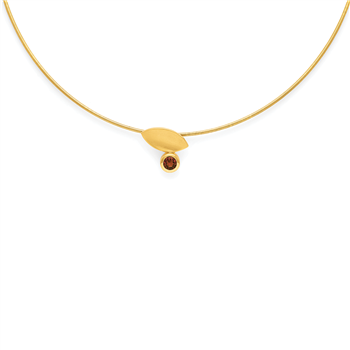 925/- vedhæng, fg., mat, rhodolite 0,65ct, von Bastian Inverun